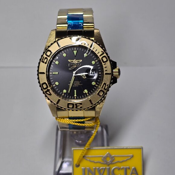 Invicta Pro Diver Men's Watch - 43mm, Gold, Black (29946) - Picture 6 of 15